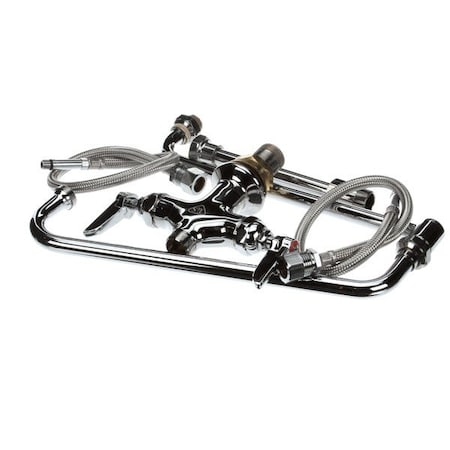 Groen Double Pantry Faucet Wit H Swing Spout And Riser 146222